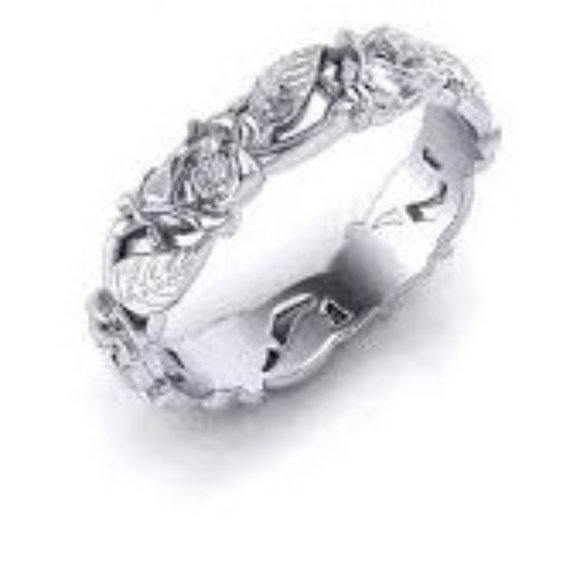 NEW 925 Sterling Silver Flower Leaves Ring Sz 8 & 9 - Picture 3 of 8